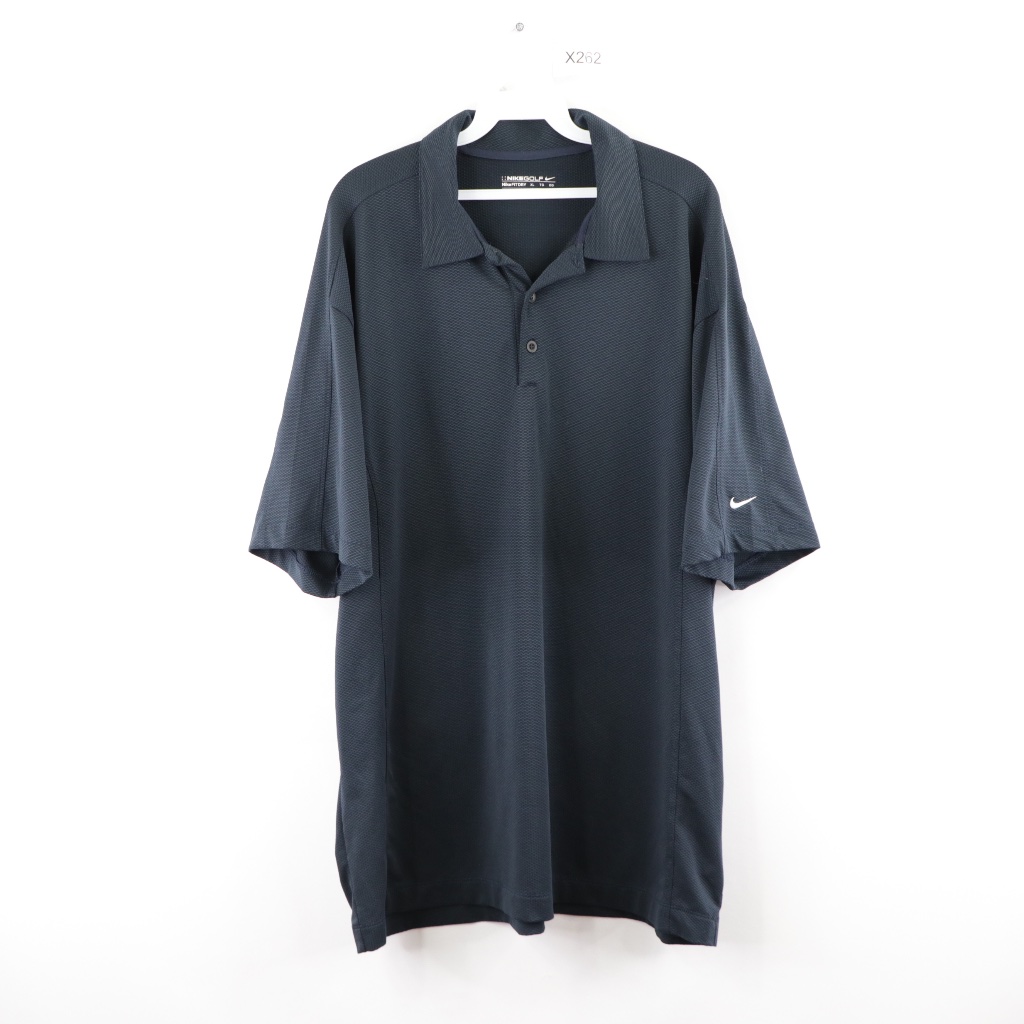 Nike Golf Mens Xl Short Sleeve Polo Shirt Blue